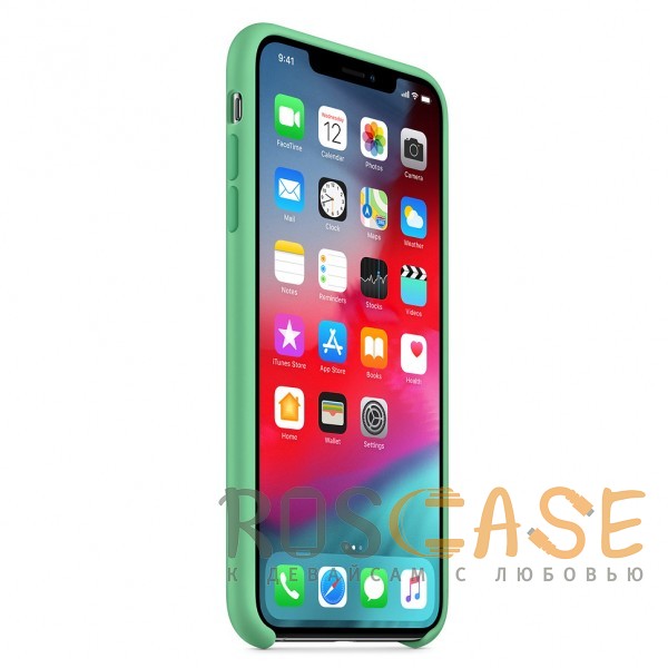 Изображение Светло-зеленый «Нежная мята» Чехол Silicone Case для iPhone XS Max