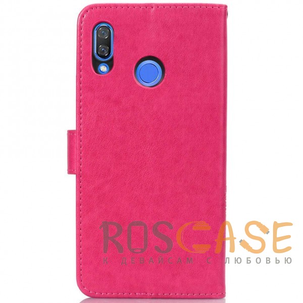 Изображение Розовый Чехол-книжка с узорами на магнитной застёжке для Huawei Nova 3