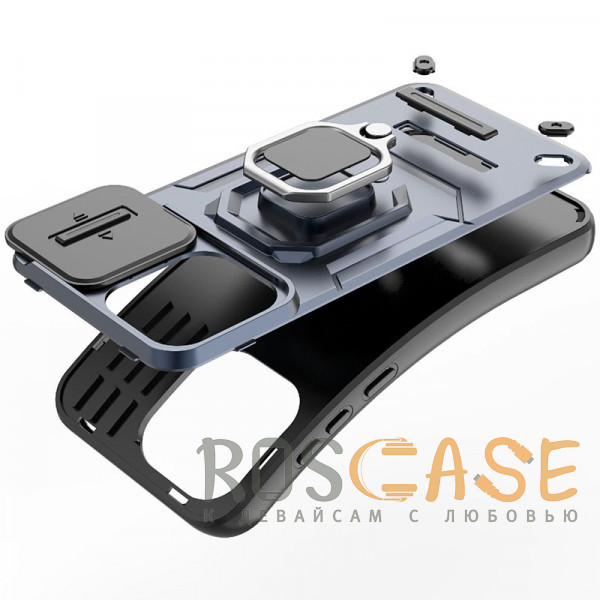 Фото Серый Transformer Ring Holder | Противоударный чехол с кольцом и шторкой камеры для OnePlus 13T / 13S