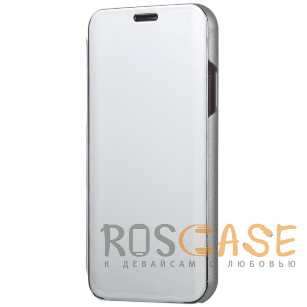 Фото Серебряный Чехол-книжка RosCase с дизайном Clear View для Samsung Galaxy S20 Ultra