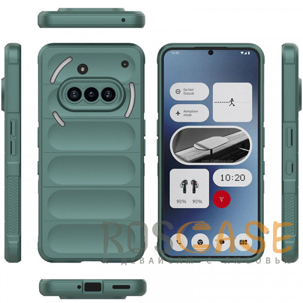 Фото Зеленый Flex Silicone | Противоударный чехол для Nothing Phone 3a с защитой камеры и микрофиброй