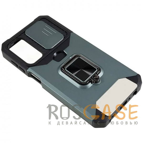 Фотография Зеленый Multi Case | Чехол с кольцом, отделением для карты и шторкой камеры для Samsung Galaxy A24 4G