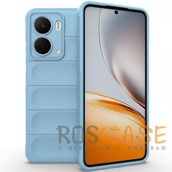 Фото Голубой Flex Silicone | Противоударный чехол для Realme P3 5G / Neo 7X с защитой камеры и микрофиброй