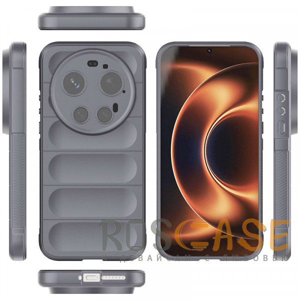 Фото Серый Flex Silicone | Противоударный чехол для Xiaomi Mi 17 Ultra с защитой камеры и микрофиброй