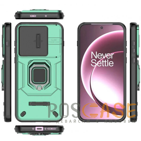 Фотография Зеленый Transformer Ring Holder | Противоударный чехол с кольцом и шторкой камеры для OnePlus 15 5G