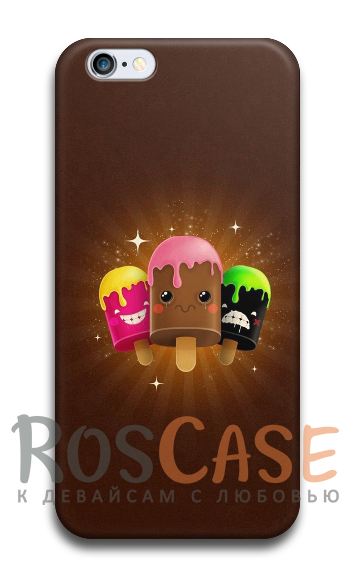 Фото Мороженка Пластиковый чехол RosCase "ЛЕТО!" для iPhone 5/5S/SE