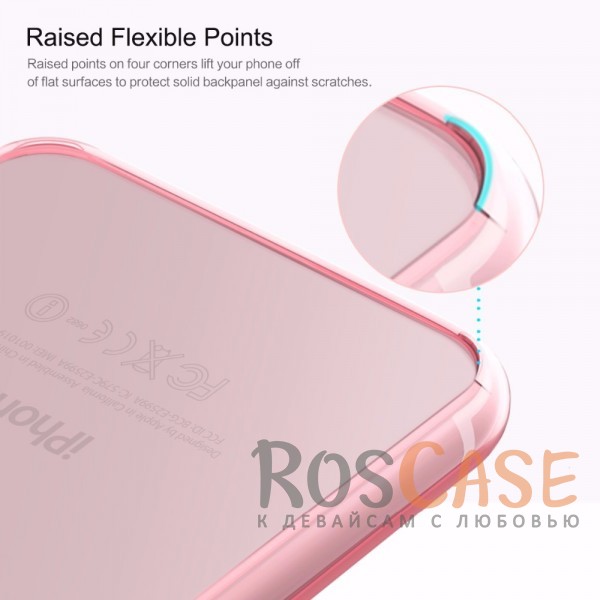 Фото Розовый / Transparent pink Rock Pure | Пластиковый чехол для Apple iPhone 7 plus / 8 plus (5.5") с дополнительной защитой углов и кнопок