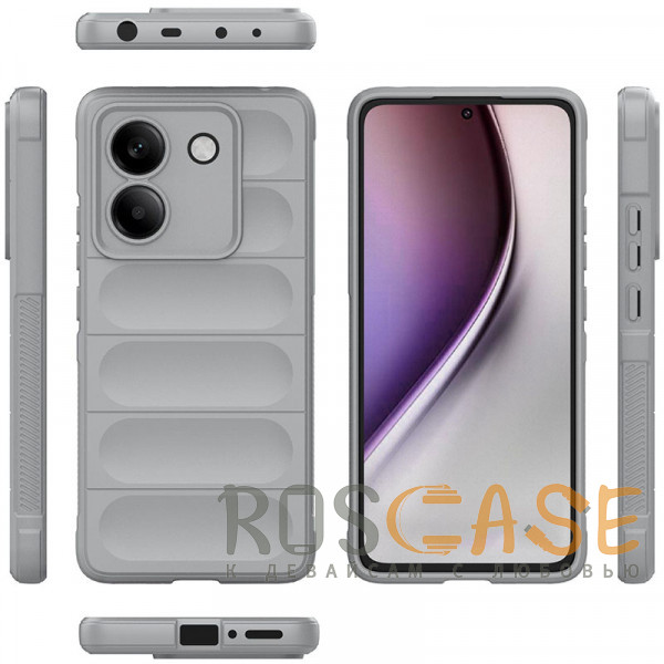 Фото Серый Flex Silicone | Противоударный чехол для Xiaomi Poco M7 Pro 5G с защитой камеры и микрофиброй