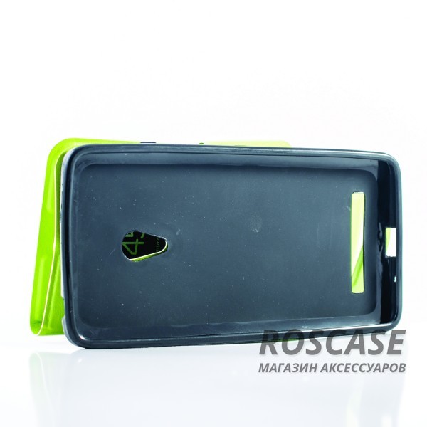 Фото Зеленый Чехол-книжка с окошками для Asus Zenfone 5 (A501CG)
