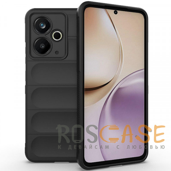 Фото Черный Flex Silicone | Противоударный чехол для Realme 14T 5G с защитой камеры и микрофиброй