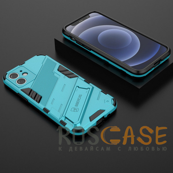 Изображение Голубой Megatron | Противоударный чехол-подставка для iPhone 11 с защитой камеры