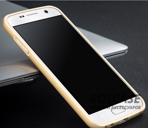 Фотография Золотой Msvii | Металлический бампер для Samsung G930F Galaxy S7