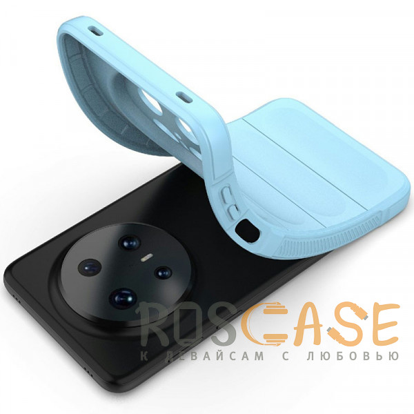 Фотография Голубой Flex Silicone | Противоударный чехол для Huawei Mate 70 Pro / 70 Pro Plus с защитой камеры и микрофиброй