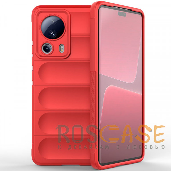 Фото Красный Flex Silicone | Противоударный чехол для Xiaomi Mi 13 Lite / Civi 2 с защитой камеры и микрофиброй
