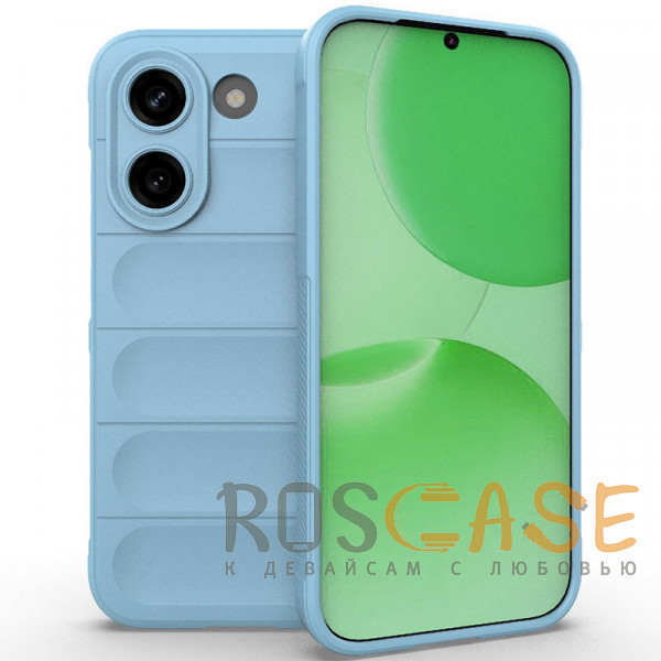Фото Голубой Flex Silicone | Противоударный чехол для Poco X8 Pro / Xiaomi Turbo 5 с защитой камеры