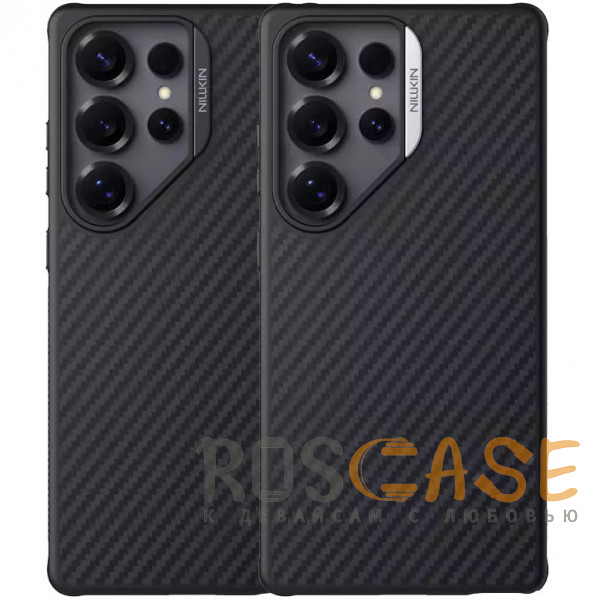 Фото Nillkin Synthetic Fiber Magnetic | Чехол с карбоновой текстурой для Samsung Galaxy S25 Ultra с поддержкой Magsafe