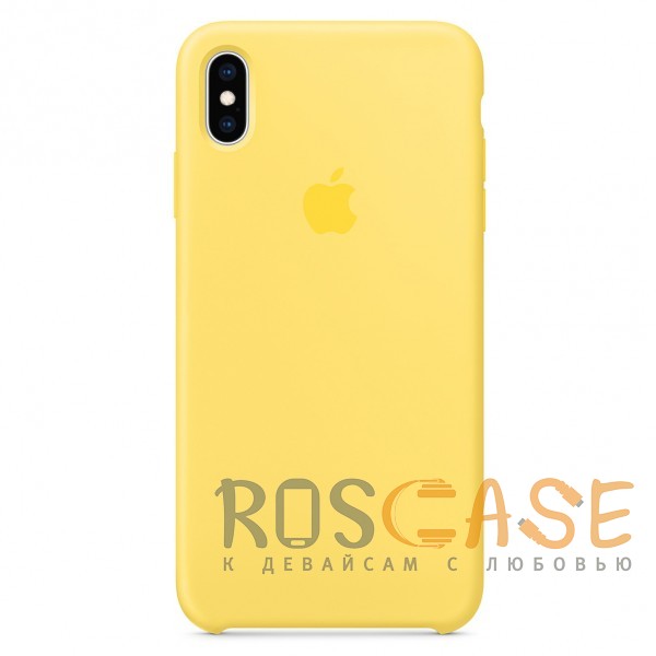 Фотография Желтый Канареечный Чехол Silicone Case для iPhone XS Max