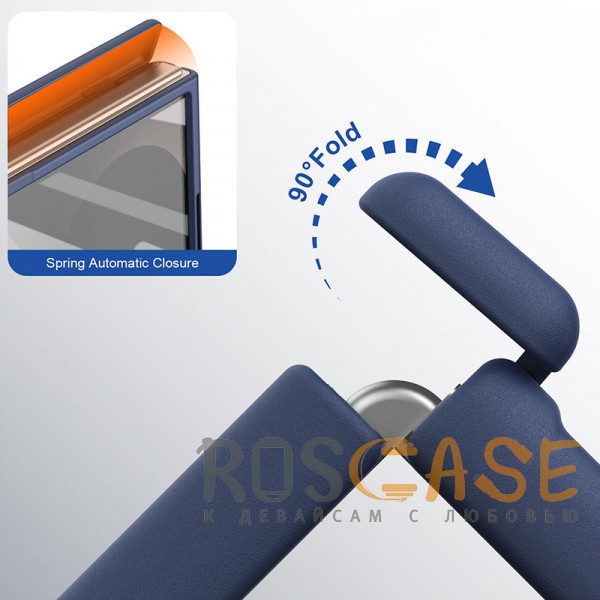 Фотография Темно-синий Чехол 3D с Magsafe и внешним стеклом для Samsung Galaxy Z Fold 8