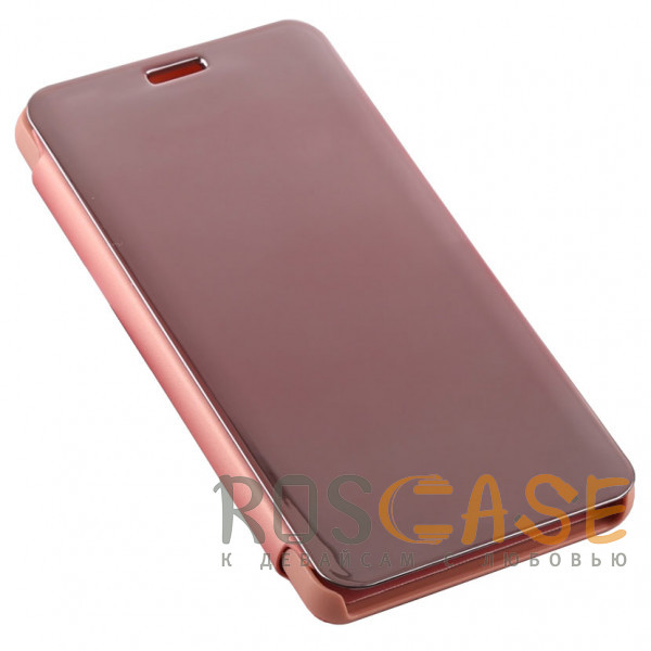 Фотография Розовый / Rose Gold Чехол-книжка RosCase с дизайном Clear View для Huawei Honor 20i / 10i