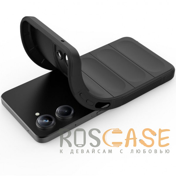 Фотография Черный Flex Silicone | Противоударный чехол для Realme 10 Pro 5G с защитой камеры и микрофиброй