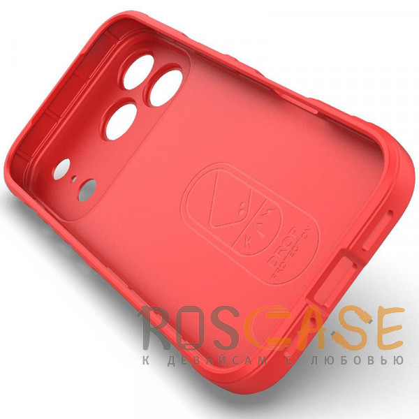 Изображение Красный Flex Silicone | Противоударный чехол для iPhone 17 Pro Max с защитой камеры и микрофиброй
