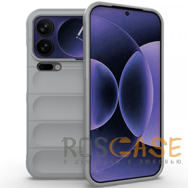 Фото Серый Flex Silicone | Противоударный чехол для Xiaomi Mi 17 Pro Max с защитой камеры и микрофиброй