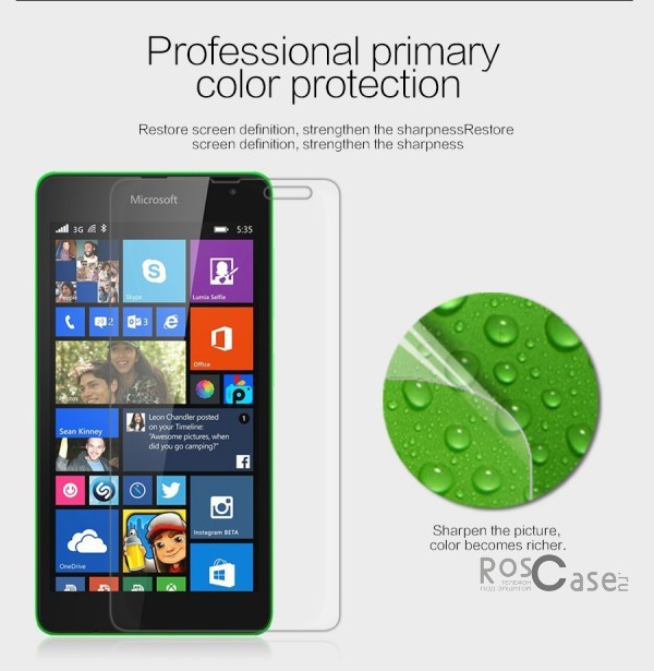 Изображение Анти-отпечатки Nillkin Crystal | Прозрачная защитная пленка для Microsoft Lumia 535 
