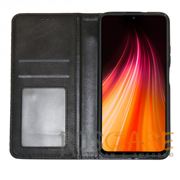 Изображение Черный Business Wallet | Кожаный чехол книжка с визитницей для Realme C21Y / C25Y / C21