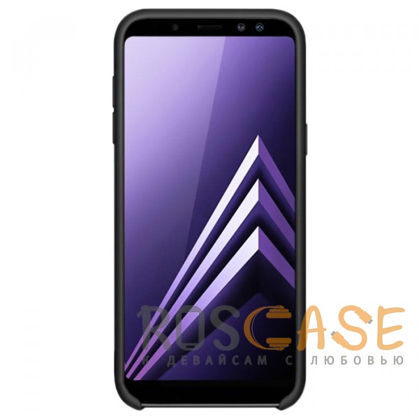 Фотография Черный / Black Силиконовый чехол для Samsung Galaxy A6 Plus (2018) с покрытием Soft Touch
