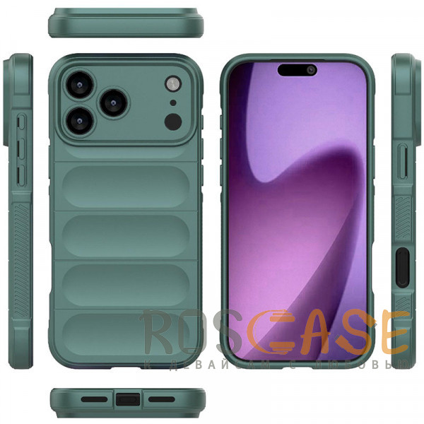 Фото Зеленый Flex Silicone | Противоударный чехол для iPhone 17 Pro Max с защитой камеры и микрофиброй