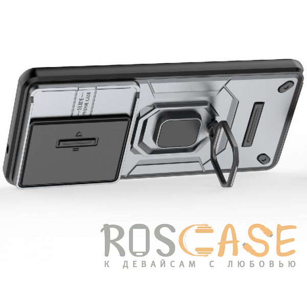 Фотография Серый Transformer Ring Holder | Противоударный чехол с кольцом и шторкой камеры для Samsung Galaxy S26 Ultra