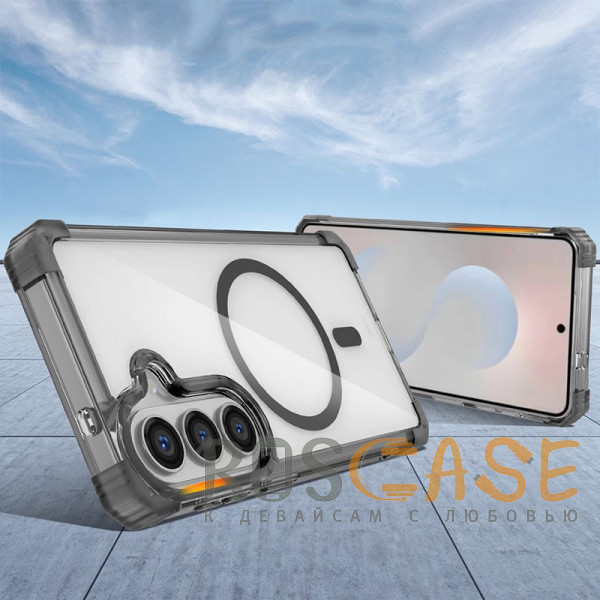 Фото Черный Nature Magnetic | Прозрачный противоударный чехол с поддержкой MagSafe для Samsung Galaxy S26
