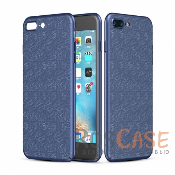 Фото Синий Стильный защитный чехол-накладка Baseus Plaid с уникальным дизайном для Apple iPhone 7 plus / 8 plus (5.5")