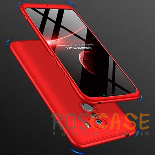 Фото Красный GKK LikGus 360° | Двухсторонний чехол для Xiaomi Pocophone F1 с защитными вставками