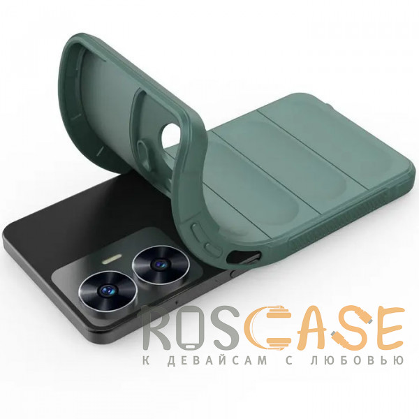 Фотография Зеленый Flex Silicone | Противоударный чехол для Realme C55 с защитой камеры и микрофиброй