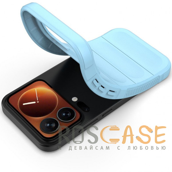 Фотография Голубой Flex Silicone | Противоударный чехол для Xiaomi Mi 17 Pro с защитой камеры и микрофиброй