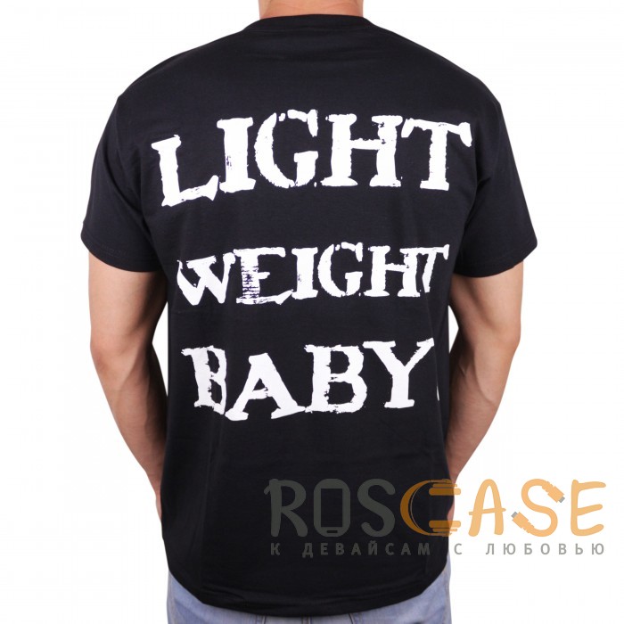 Фото Muscle Rabbit | Мужская футболка с принтом на спине "Light weight baby"