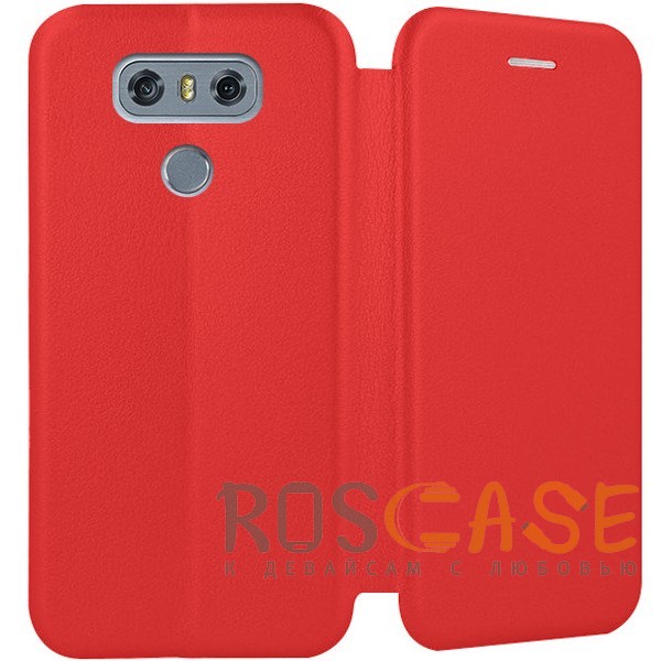 Изображение Красный Open Color | Чехол-книжка для LG G6 (Plus) / H870DS с функцией подставки и магнитом