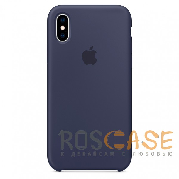 Фотография Тёмно-синий Чехол Silicone Case для iPhone X / XS