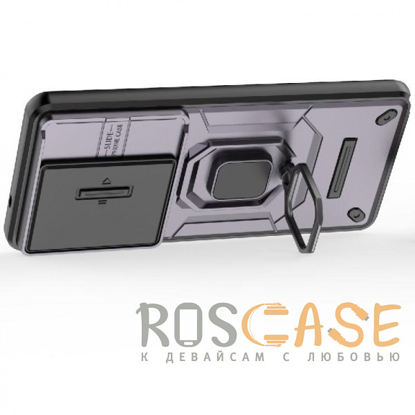 Фотография Фиолетовый Transformer Ring Holder | Противоударный чехол с кольцом и шторкой камеры для Samsung Galaxy S26 Ultra