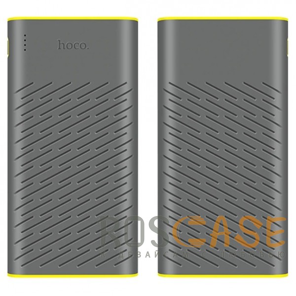 Фотография Серый Hoco B31A | Портативное зарядное устройство Power Bank c двумя выходами USB (30000 mAh)