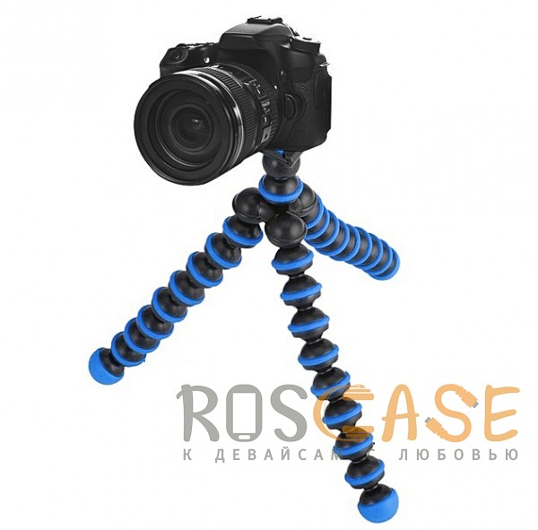 Изображение Синий Гибкий мини штатив универсальный для фотоаппарата и видеокамеры