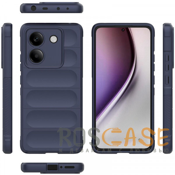 Фото Темно-синий Flex Silicone | Противоударный чехол для Xiaomi Poco M7 Pro 5G с защитой камеры и микрофиброй