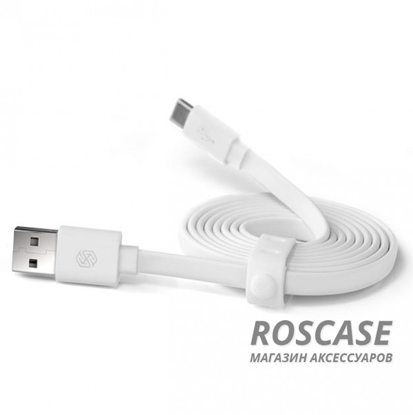 Фото Белый Nillkin | Плоский кабель USB to Type-C (1,2 метра)