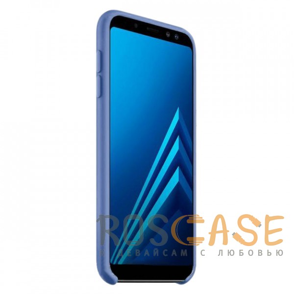 Изображение Синий / Blue Силиконовый чехол для Samsung Galaxy A6 Plus (2018) с покрытием Soft Touch