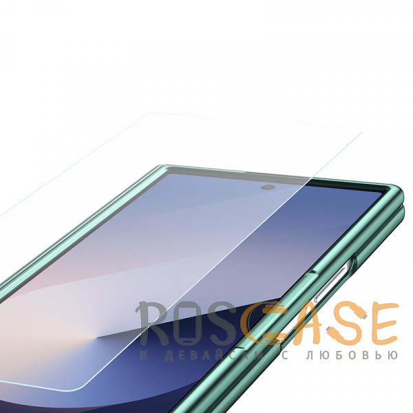 Фото Зеленый Чехол 3D с кожаной вставкой и стилусом для Samsung Galaxy Z Fold 8 Ultra