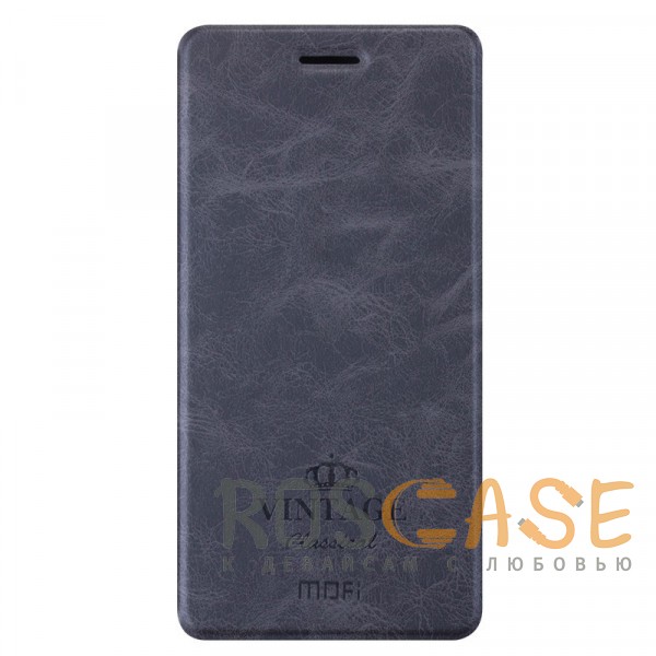 Изображение Темно-серый MOFI Vintage | Кожаный чехол-книжка с карманом для Xiaomi Redmi 4X