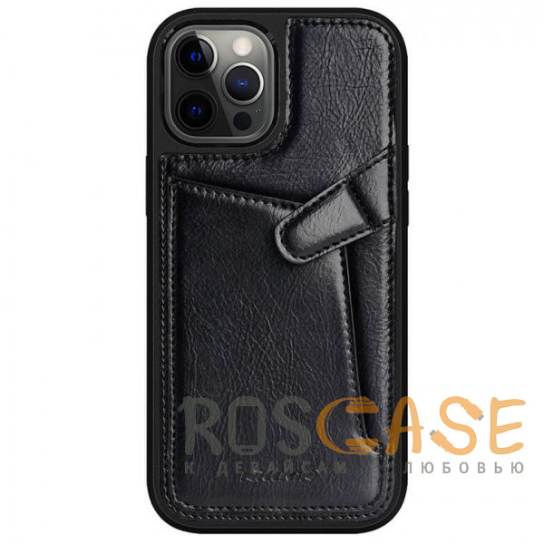 Фото Черный Nillkin Aoge Leather | Чехол с визитницей из Premium экокожи для iPhone 12 Pro Max