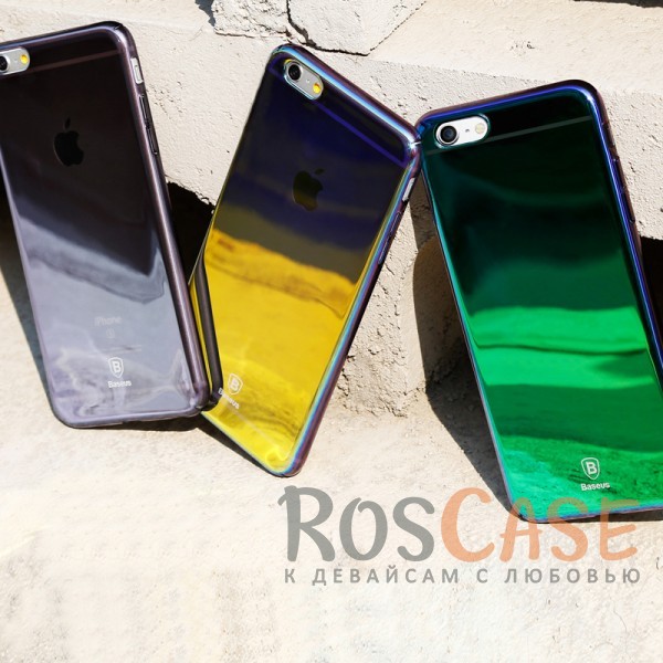 Изображение Черный Mirror Baseus Glass | Глянцевый чехол для Apple iPhone 6/6s (4.7") в зеркальной расцветке с переливом