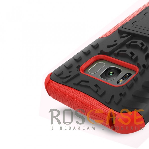 Фотография Красный Shield | Противоударный чехол для Samsung G955 Galaxy S8 Plus с подставкой